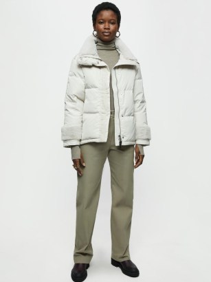 JIGSAW Eden Eco Down Puffer – womens fur trim padded jackets – winter outerwear