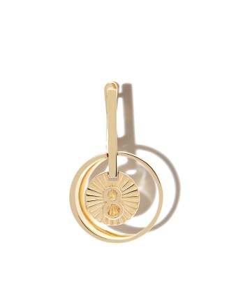 Foundrae 18k yellow gold Karma Float drop earring – womens luxe single earrings – the number eight on women’s jewellery – lucky no. 8