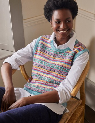 Boden Harriet Tank Top | striped sleeveless sweater tops | women’s knitted tanks | womens on trend knitwear - flipped