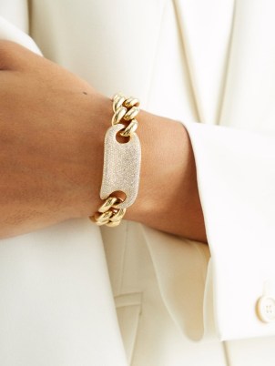 SHAY ID diamond & 18kt gold bracelet – luxe chunky chain bracelets – women’s fine jewellery – glamorous statement accessories - flipped
