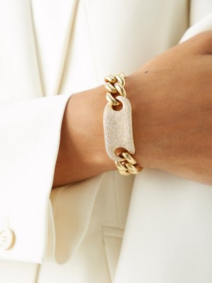 SHAY ID diamond & 18kt gold bracelet – luxe chunky chain bracelets – women’s fine jewellery – glamorous statement accessories
