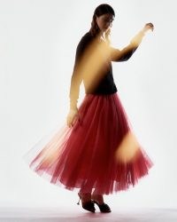 RAEY Recycled pink tulle midi tutu skirt ~ net overlay skirts
