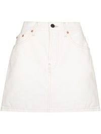 WARDROBE.NYC high-waisted white denim mini skirt – casual skirts
