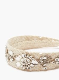 ERDEM Ottoline crystal and faux-pearl headband – headbands covered in crystals