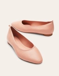 Boden Almond Toe Ballerinas in Antique Pink ~ leather ballerina flats ~ ballerina shoes