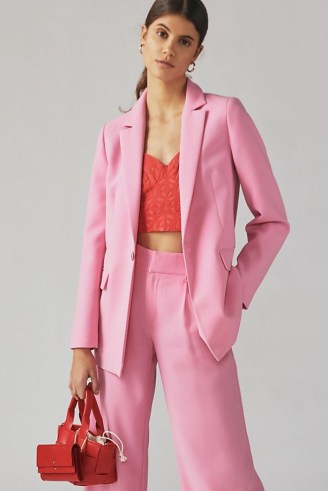 Exquise Carnation Blazer in Pink ~ candy coloured blazers ~ feminine coloured jackets - flipped