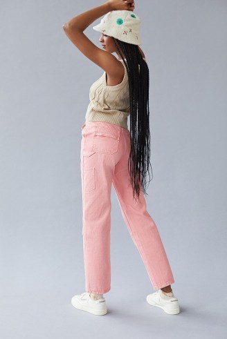 BDG Pink Seamed Carpenter Jeans in Rose ~ casual denim fashion
