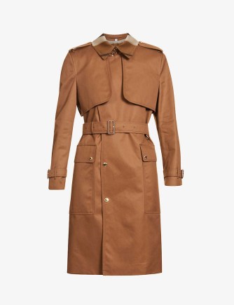 BURBERRY Sandridge cotton trench coat in Warm Walnut ~ womens brown belted coats ~ spring outerwear - flipped