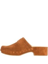 Chloé Joy brown suede platform clogs | 70s inspired shoes | 1970s style footwear