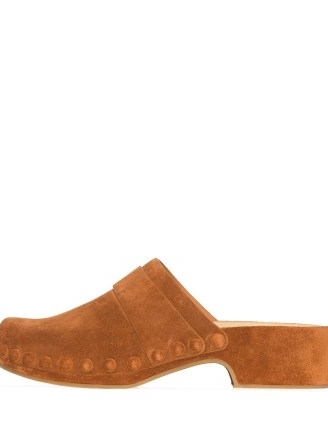 Chloé Joy brown suede platform clogs | 70s inspired shoes | 1970s style footwear