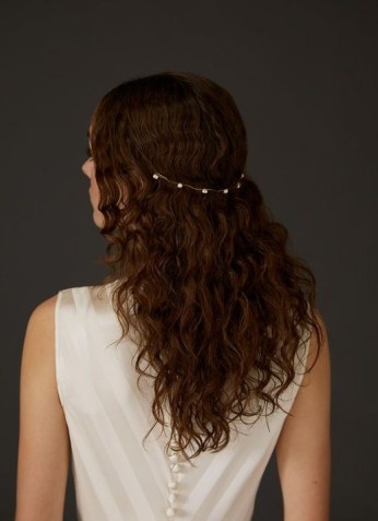 L.K. Bennett CYNTHIA PEARL AND CRYSTAL HAIR PIECE | vintage style bridal accessories - flipped