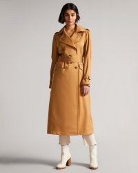 Ted Baker MAAEVE Double Faced Lightweight Trench Coat Light Brown ~ womens belted coats