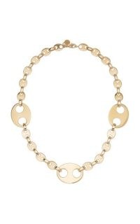 Paco Rabanne Eight Nano Gold-Tone Necklace | chunky gold tone link detail necklaces | women’s designer fashion jewellery