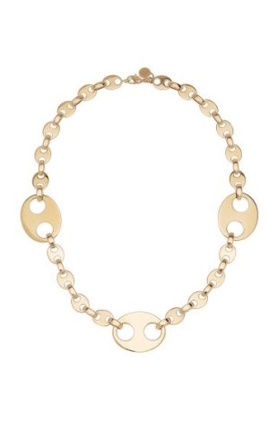 Paco Rabanne Eight Nano Gold-Tone Necklace | chunky gold tone link detail necklaces | women’s designer fashion jewellery - flipped