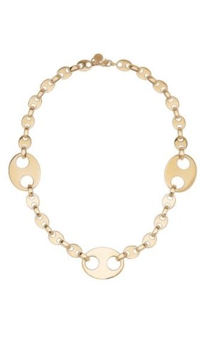 Paco Rabanne Eight Nano Gold-Tone Necklace | chunky gold tone link detail necklaces | women’s designer fashion jewellery
