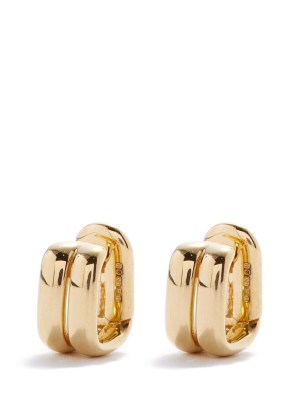 FERNANDO JORGE Doubled 18kt gold earrings ~ contemporary genderless design jewellery - flipped
