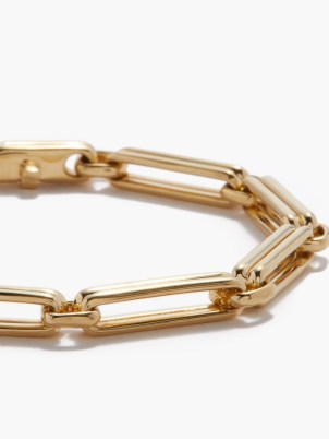 FERNANDO JORGE Sync 18kt gold doubled stretched links bracelet ~ gender neutral chain linked bracelets ~ contemporary genderless jewellery - flipped