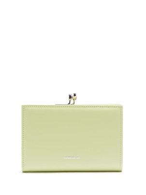JIL SANDER Goji green leather wallet ~ women’s wallets ~ womens designer accessories - flipped
