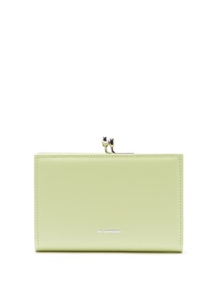 JIL SANDER Goji green leather wallet ~ women’s wallets ~ womens designer accessories