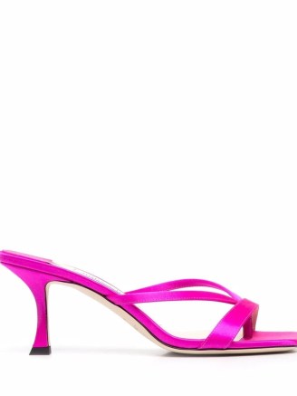 Jimmy Choo Maelie pink thong mules – bright thonged mule sandals
