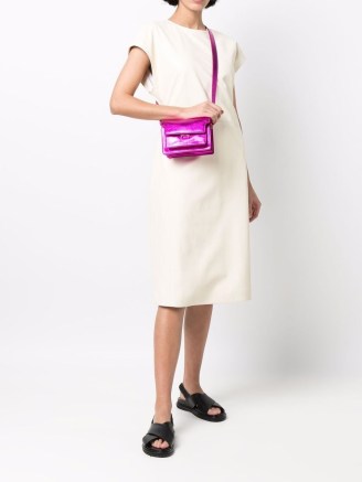 Marni mini Trunk crossbody bag in metallic pink ~ small luxe handbags