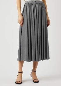 MAX MARA LEISURE Barni grey jersey midi skirt | skirts with movement