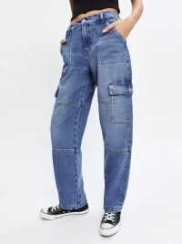 Mckenna Mid Rise Slouch Cargo Jeans in Seneca ~ Reformation denim