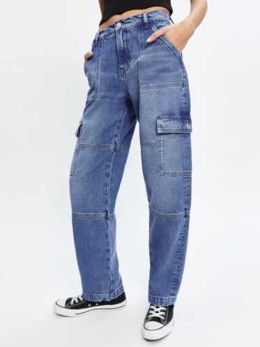 Mckenna Mid Rise Slouch Cargo Jeans in Seneca ~ Reformation denim