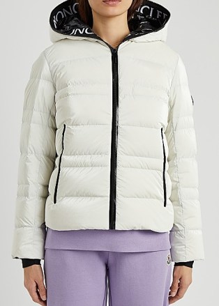 MONCLER Tharon white quilted glossed shell jacket ~ womens padded jackets
