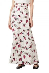 Jane Atelier NIRVANA ENCHANTED FLOWER SKIRT ~ floral high waist fit and flare hem maxi skirts