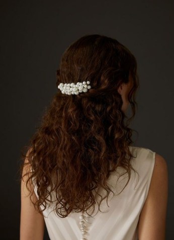 L.K. Bennett OLIVIA PEARL HAIR COMB | bridal accessories - flipped