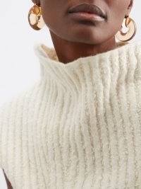 JIL SANDER Neon hoop earrings in orange – large chunky resin hoops – womens designer fashion statement jewellery