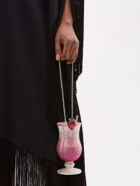 JUDITH LEIBER Pink Lady Cocktail crystal-embellished clutch ~ luxe novelty evening bags ~ luxury party accessories