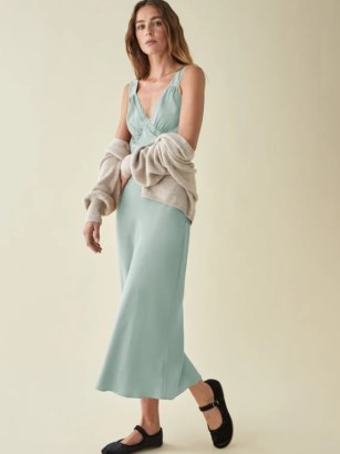 REFORMATION Provence Dress in Celadon ~ beautiful vintage inspired slip dresses