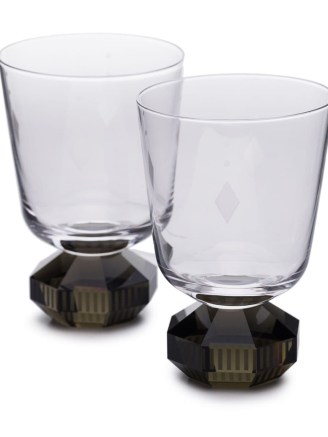 Reflections Copenhagen Chelsea set of two glasses ~ stylish grey glassware
