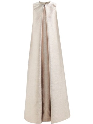 EMILIA WICKSTEAD Layne metallic-jacquard sleeveless gown in rose-gold ~ vintage style occasion gowns ~ evening elegance ~ elegant event fashion