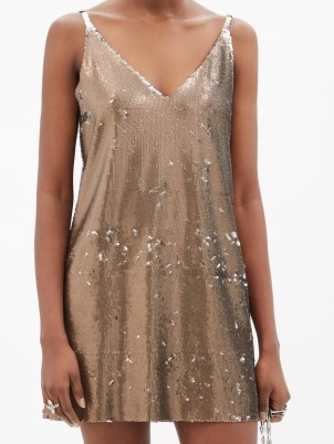 MARQUES’ALMEIDA Upcycled two-way sequinned tulle mini dress in rose gold ~ high octane evening glamour - flipped