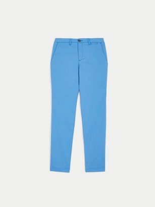 JIGSAW Slim Leg Cotton Chino in Blue / womens casual trousers / weekend style / women’s chinos - flipped