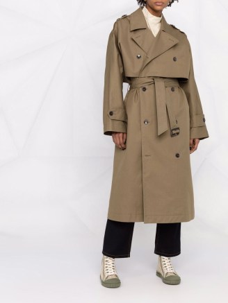 Totême belted trench coat ~ women’s organic cotton classic style coats - flipped