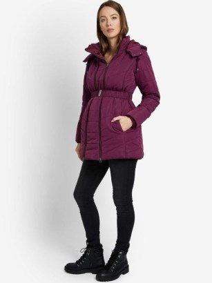 JoJo Maman Bébé WINE 2-IN-1 MATERNITY PUFFER JACKET – jackets and coats designed for during and after pregnancy