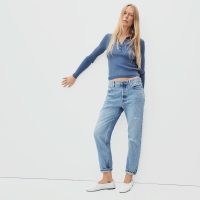 EVERLANE The Rigid Slouch Jean | mid waist slouchy jeans | womens light blue relaxed fit denim jeans | women’s Organic Cotton fashion