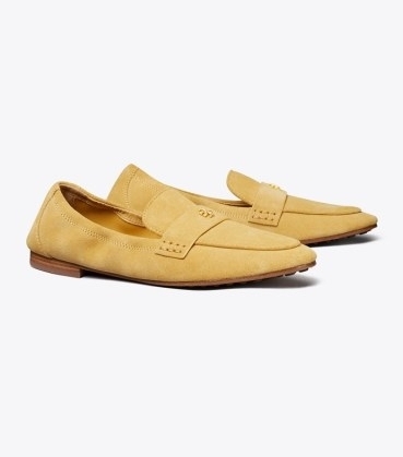 Tory Burch BALLET LOAFER in Cornbread | womens chic flat yellow loafers
