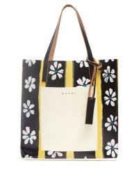 MARNI Daisy-print vinyl tote bag – chic designer floral shopper bags