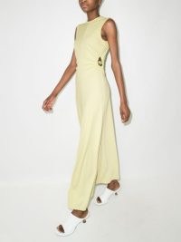 Christopher Esber Fran ruched orbit dress – chic sleeveless maxi dresses – side cut out fashion