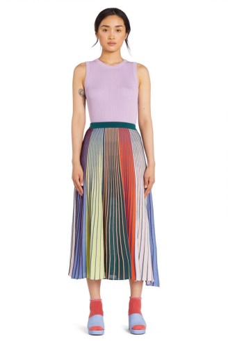 CONCERTINA CONCERTO SKIRT – women’s multicoloured pleated midi skirts - flipped