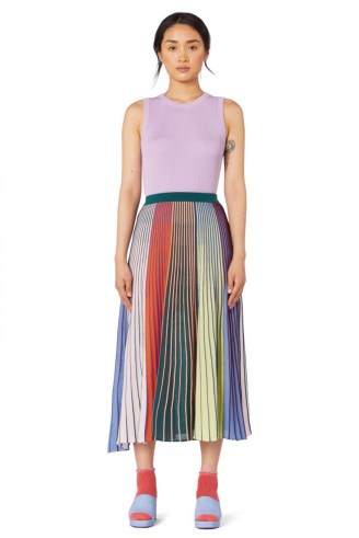 CONCERTINA CONCERTO SKIRT – women’s multicoloured pleated midi skirts