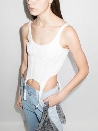Dion Lee corset-style zipped cropped top | fitted lingerie inspired tops