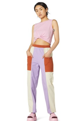 gorman MARA SPLICED JEAN – womens multicoloured colour block jeans – casual colourblock fashion – relaxed tapered leg