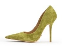 TONY BIANCO Glamma Moss Suede 11cm Heels ~ glamorous green pointed toe courts ~ high stiletto heel court shoes
