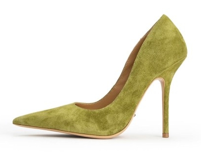 TONY BIANCO Glamma Moss Suede 11cm Heels ~ glamorous green pointed toe courts ~ high stiletto heel court shoes